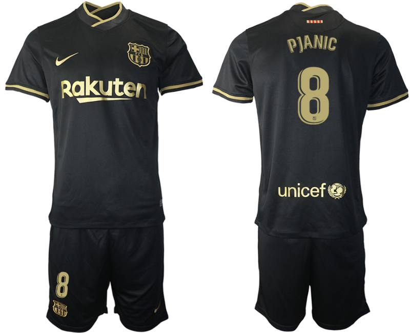 Men 2020-2021 club Barcelona away #8 black Soccer Jerseys1